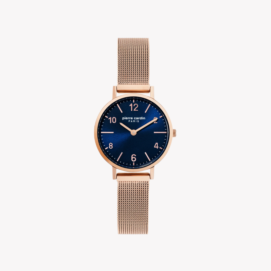 Pierre Cardin Women's Rose Gold Watch, Blue Dial | Pc902662f11