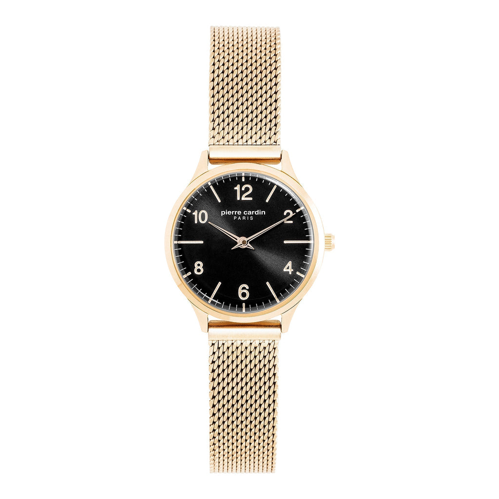 PIERRE CARDIN Women's Watch with Gold Stainless Steel Case and Gold Stainless Steel Band