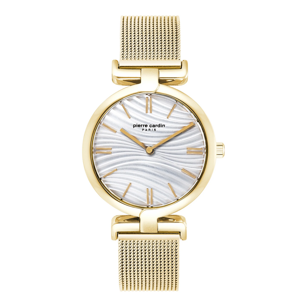 PIERRE CARDIN Women's Watch with Gold Stainless Steel Case and Gold Stainless Steel Band