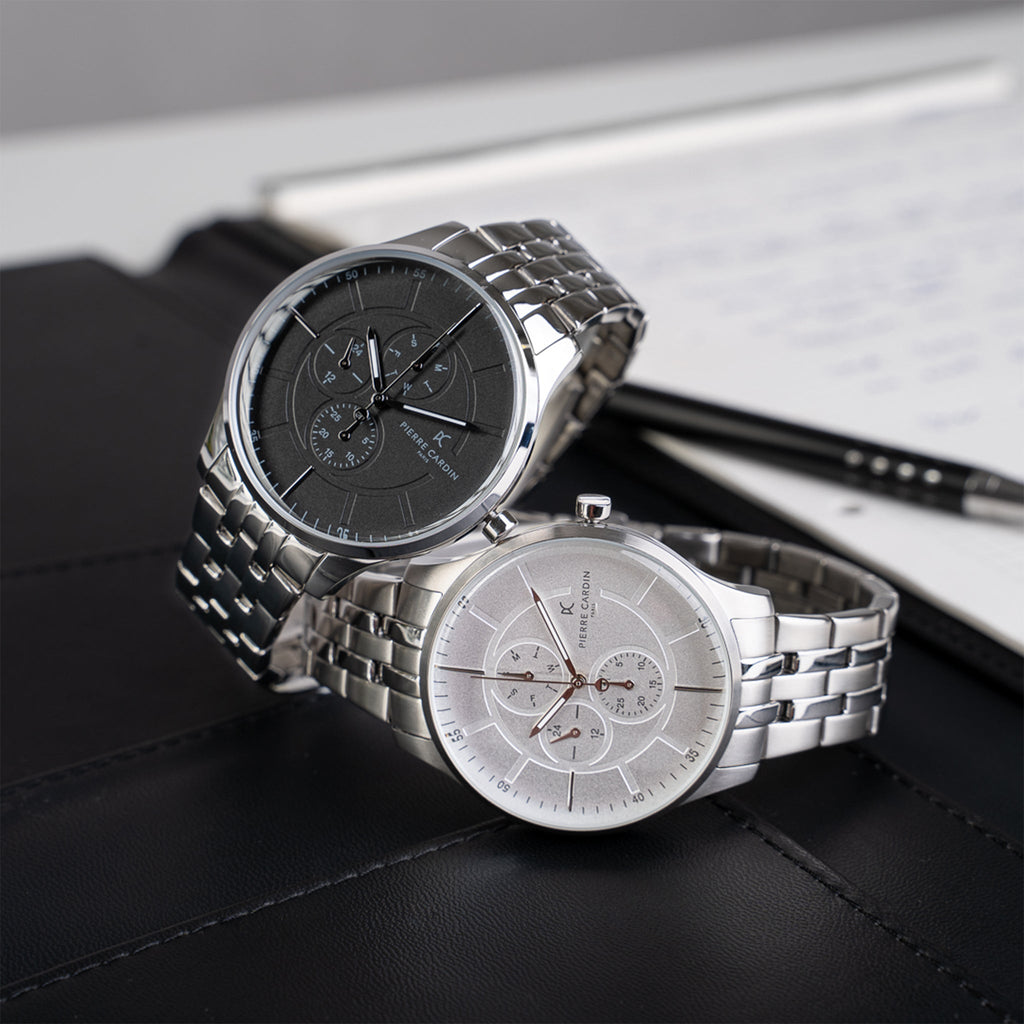 PIERRE CARDIN PC902731F104 ELEGANT SILVER DIAL MEN'S WATCH - STAINLESS STEEL LUXURY TIMEPIECE-i-Watch-6