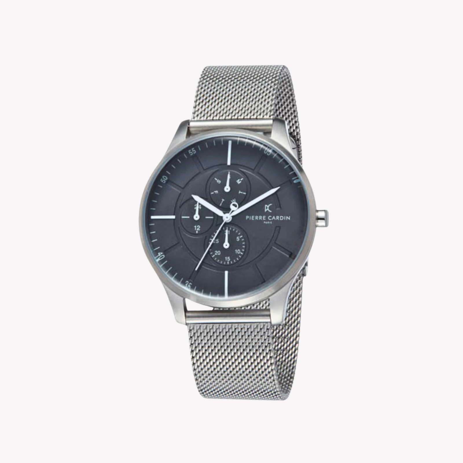 Pierre Cardin Men's Silver Stainless Steel Watch, Black Dial | Pc902731f107 by i-watch
