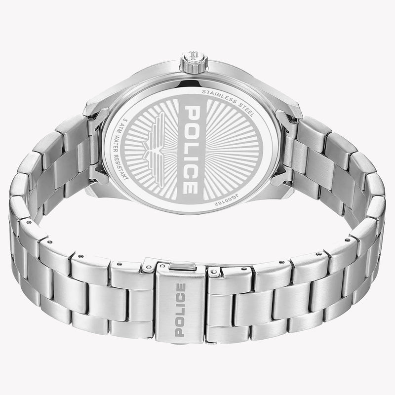 Police Grille Watch Black Dial - Stainless Steel Bracelet Men