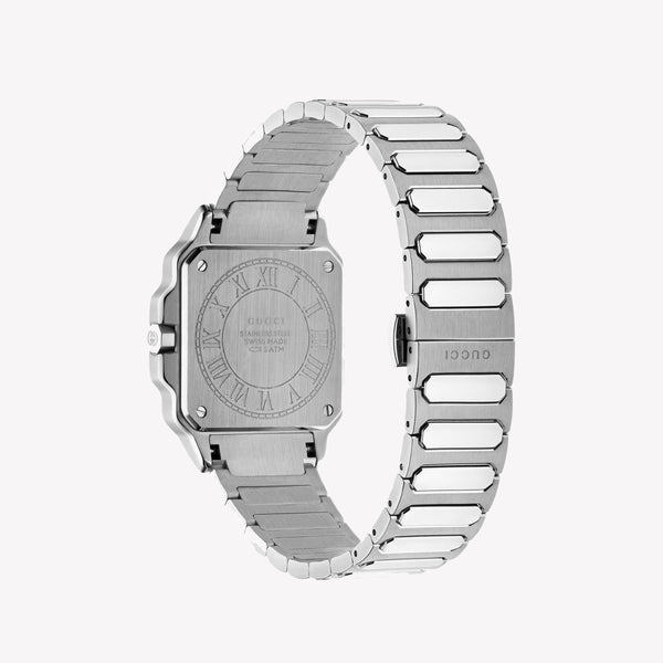 Gucci Men's Silver Stainless Steel Watch, Silver Dial | Ya166504 by i-watch