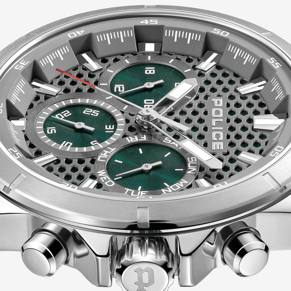 Police Men's Silver Stainless Steel Watch, Silver Dial | Pewgk2204106 by i-watch