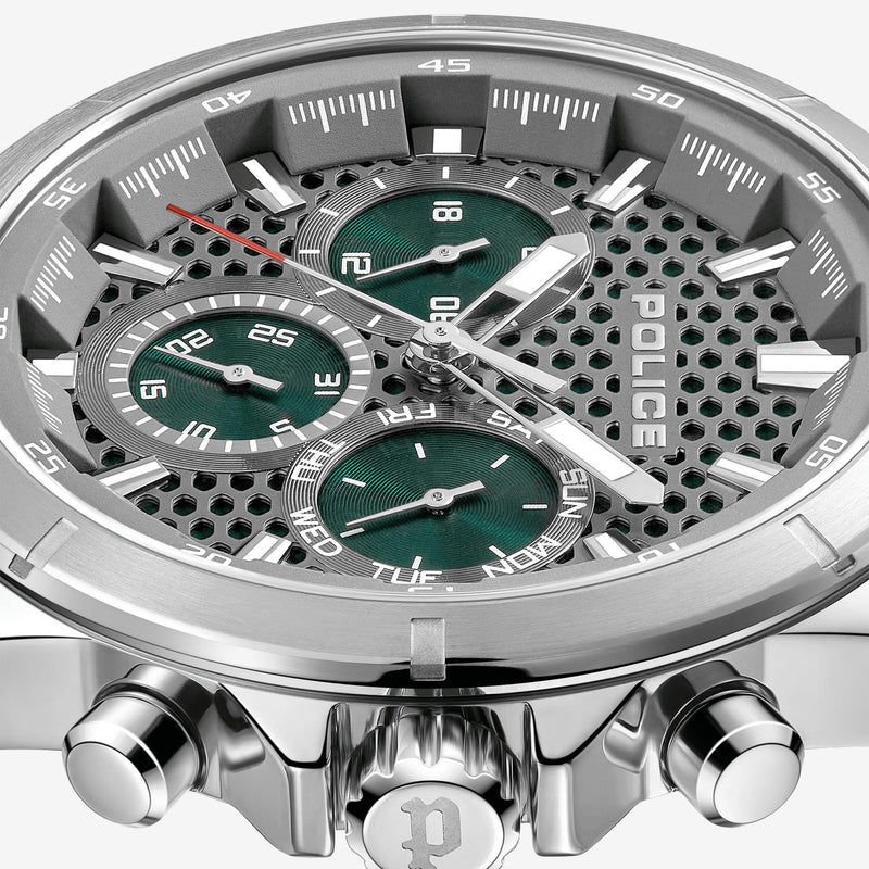 Police Men's Silver Stainless Steel Watch, Silver Dial | Pewgk2204106 by i-watch