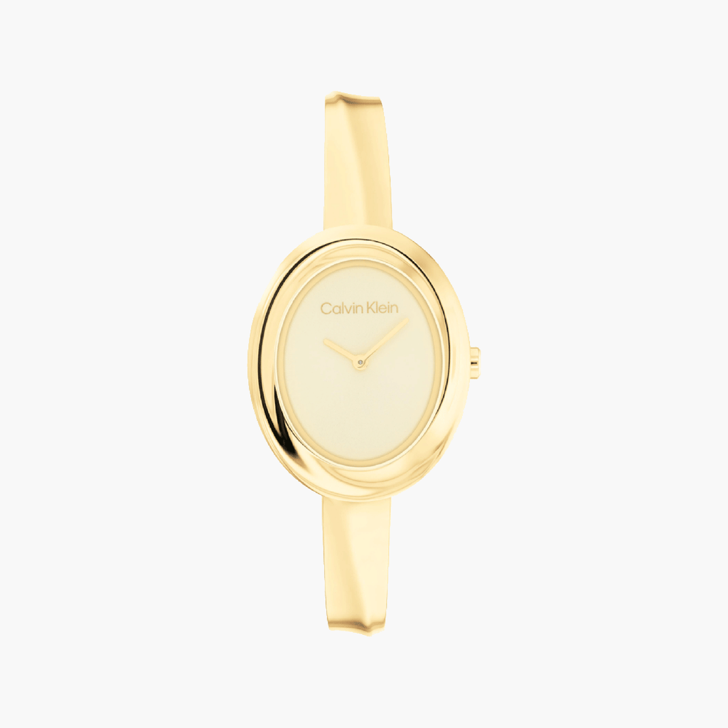 CK CALVIN KLEIN RADIANT GOLD WOMEN'S WATCH - EXQUISITE MODERN FEMININITY