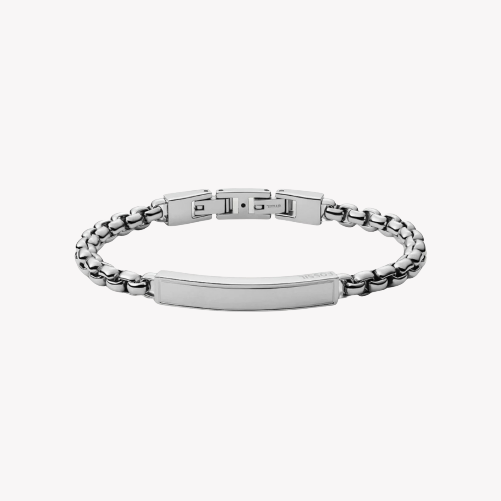Fossil Men's Silver Bracelet, Sleek ID Plate | JF03919040