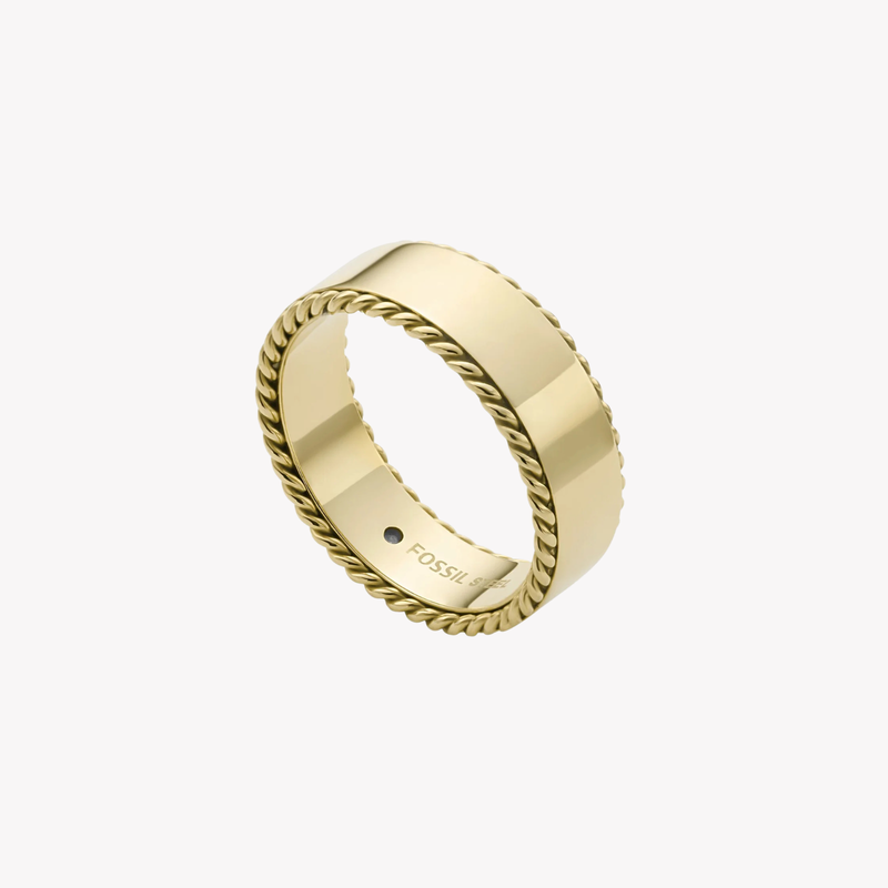 Fossil Women's Gold-Tone Ring, Stacked Band Design | JF04135710508