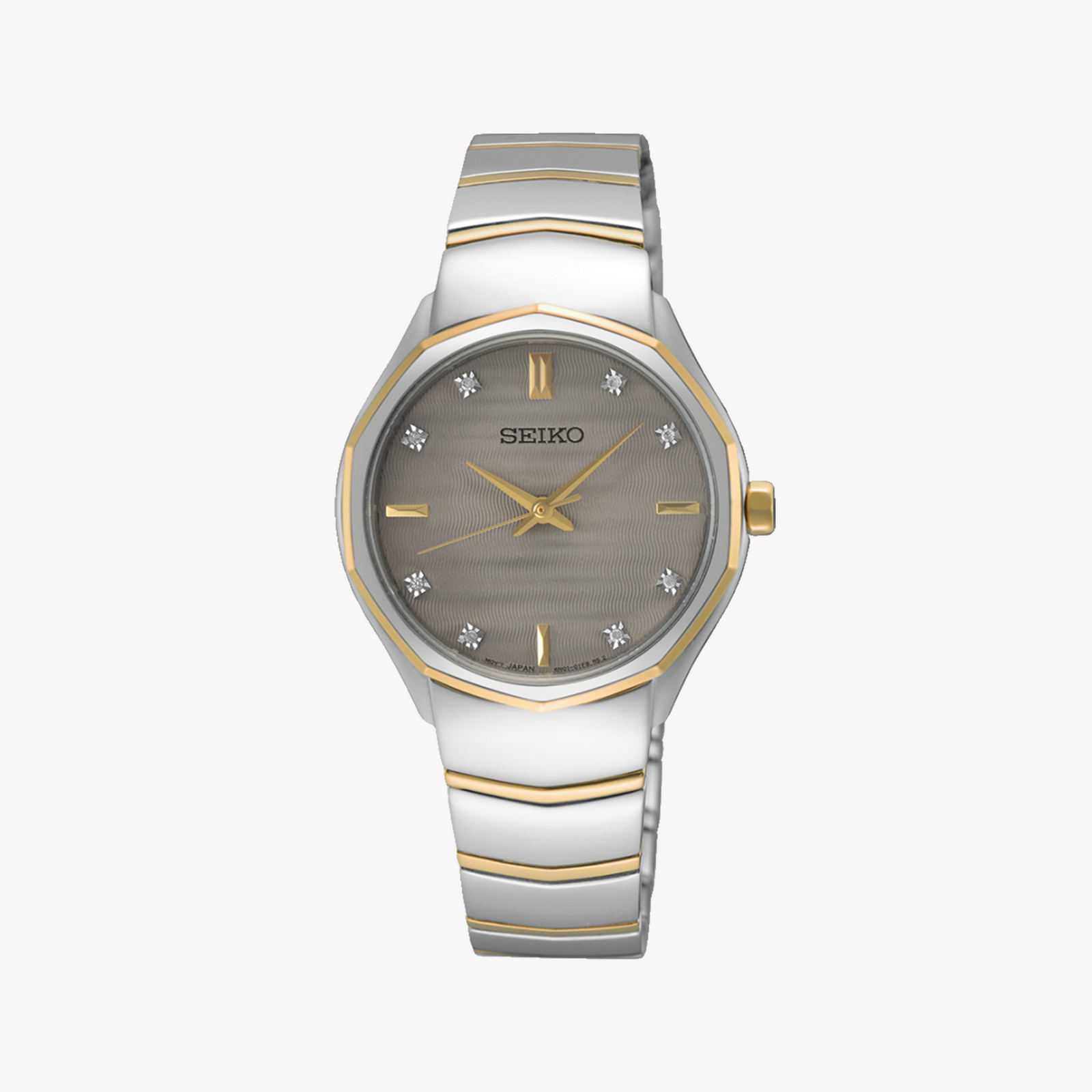 SEIKO Women's Silver & Gold Stainless Steel Watch | SUR616P1 by i-watch