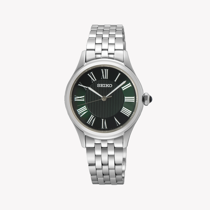 SEIKO Women's Silver Stainless Steel, Black | SUR611P1 by i-watch