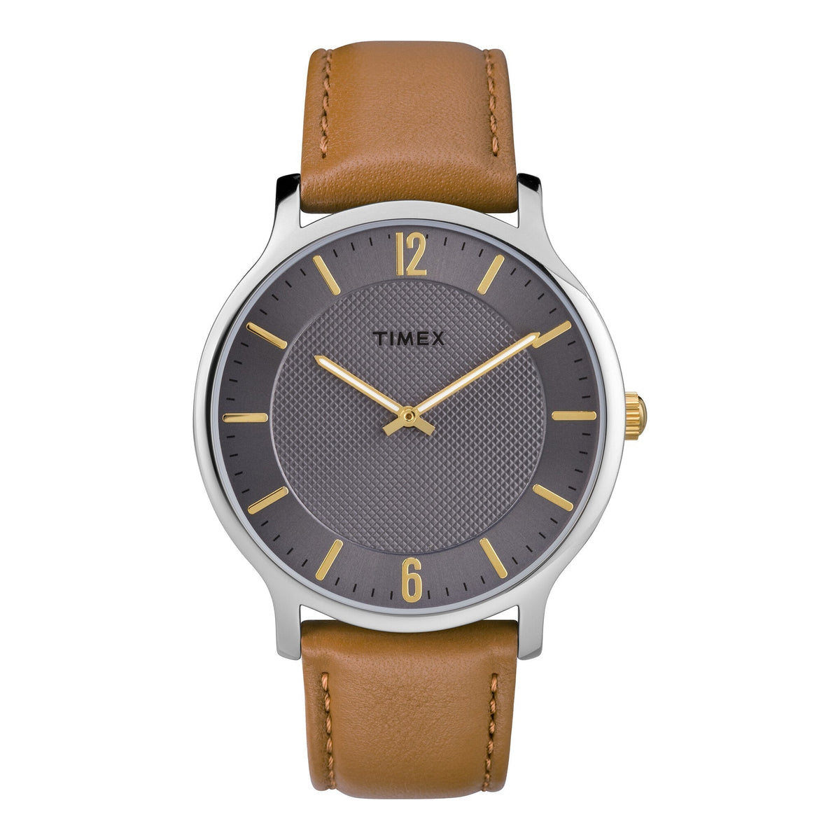 TIMEX CITY COLLECTION METROPOLITAN - ELEGANT GRAY DIAL WITH BROWN LEATHER BAND Men's Watch