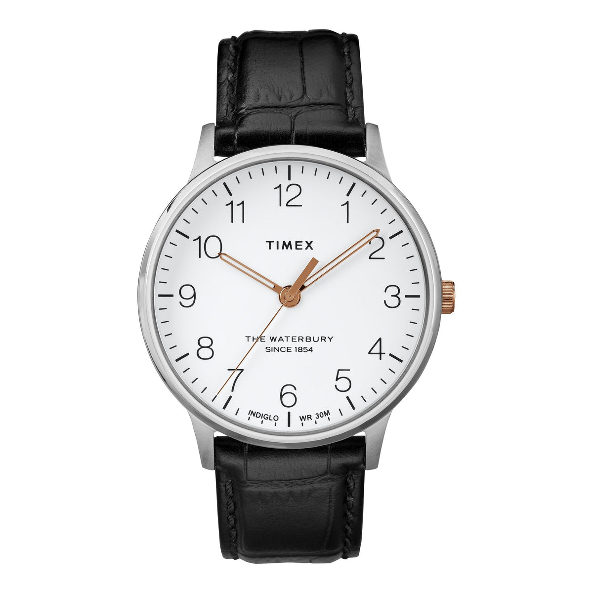 TIMEX Heritage Waterbury TW2R71300 - CLASSIC MEN'S WATCH with Black Leather & White Dial