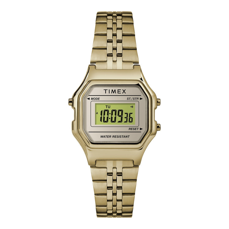 TIMEX Women's Watch with Gold Resin Case and Gold Stainless Steel Band