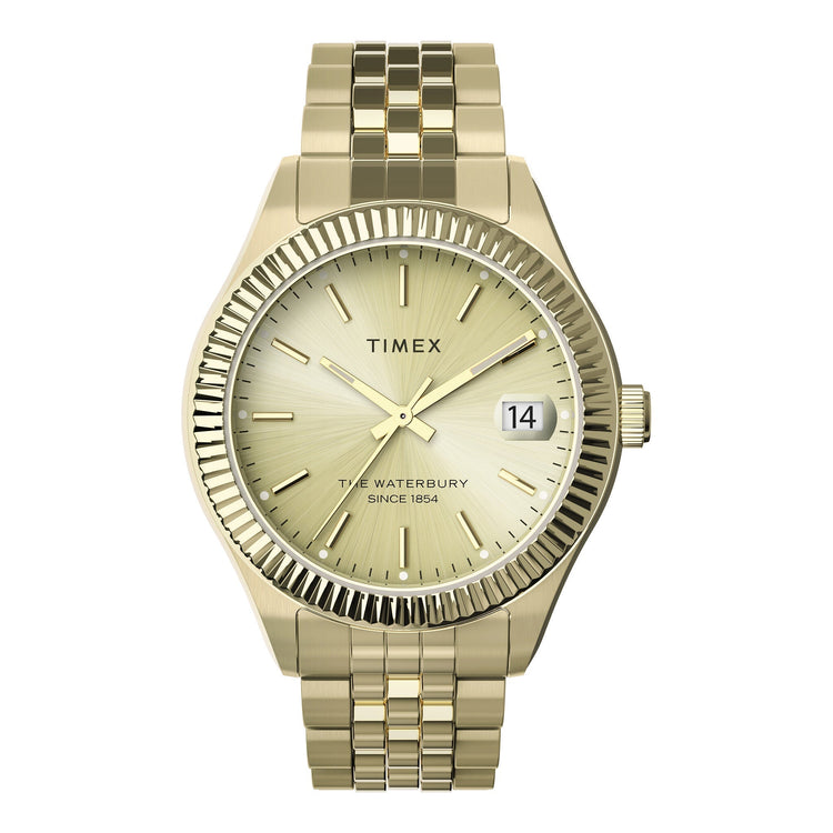 TIMEX Women's Watch with Gold Stainless Steel Case and Gold Stainless Steel Band