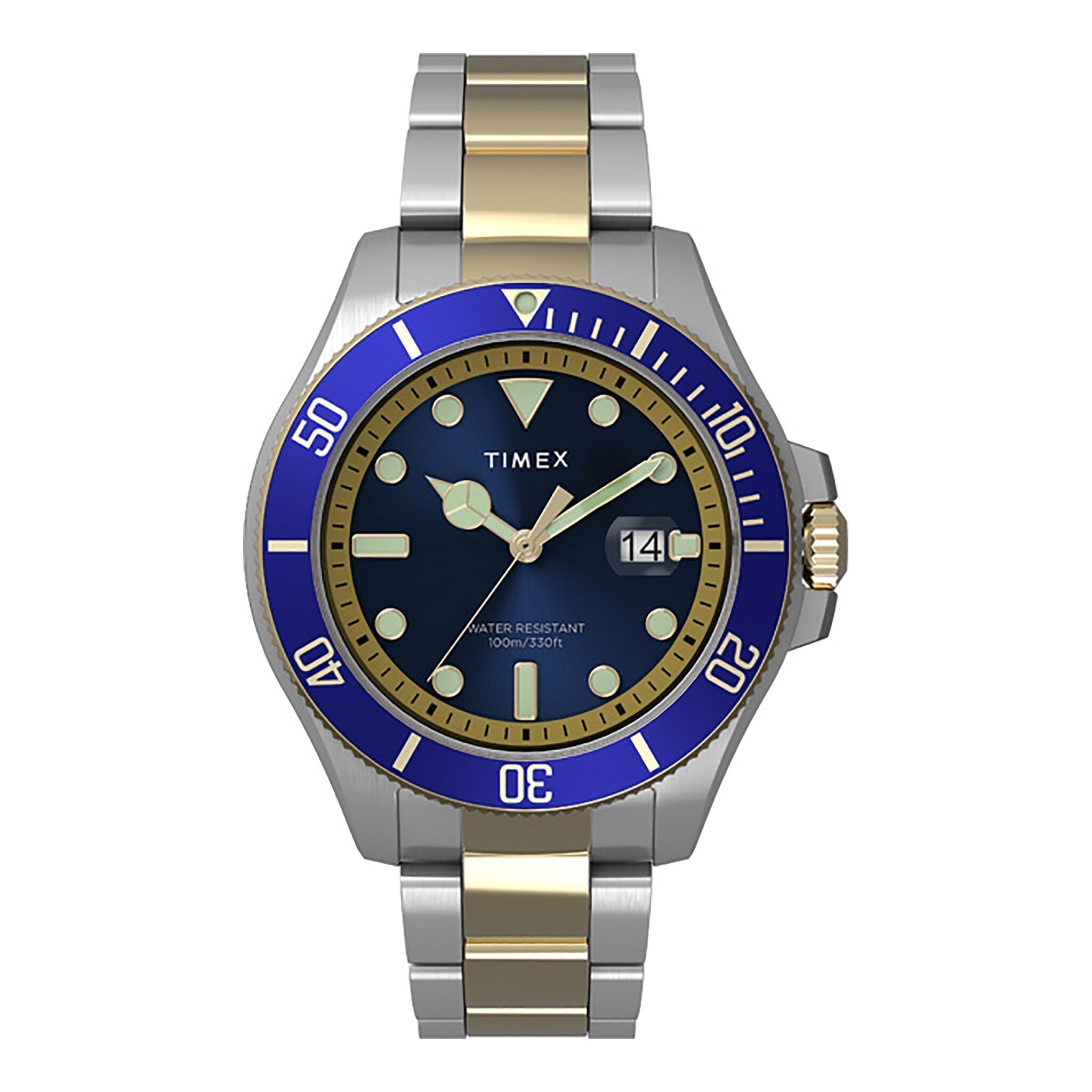 TIMEX City Collection Harborside Coast - Men's 43mm Blue Dial Stainless Steel Watch