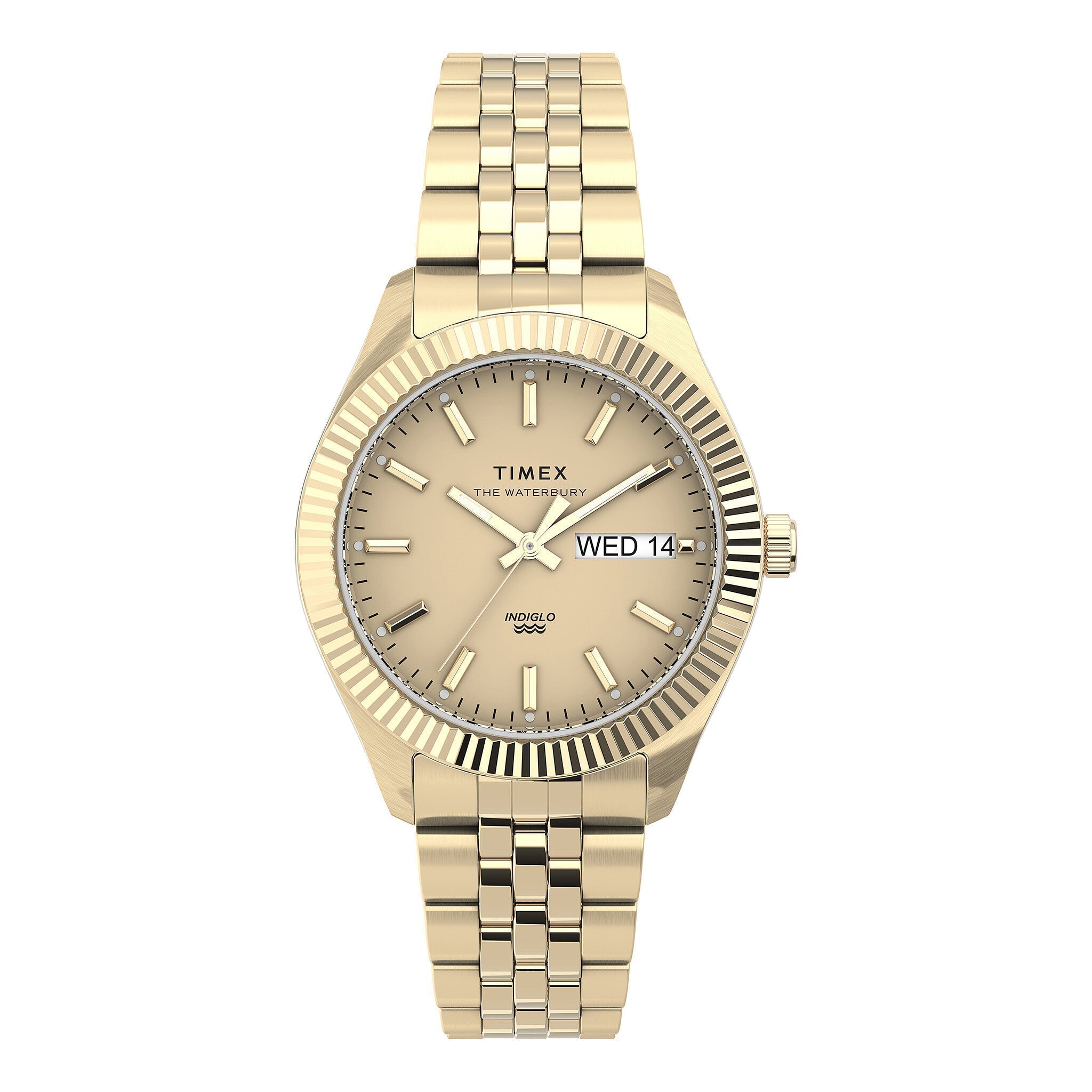 TIMEX Women's Watch with Gold Stainless Steel Case and Gold Stainless Steel Band