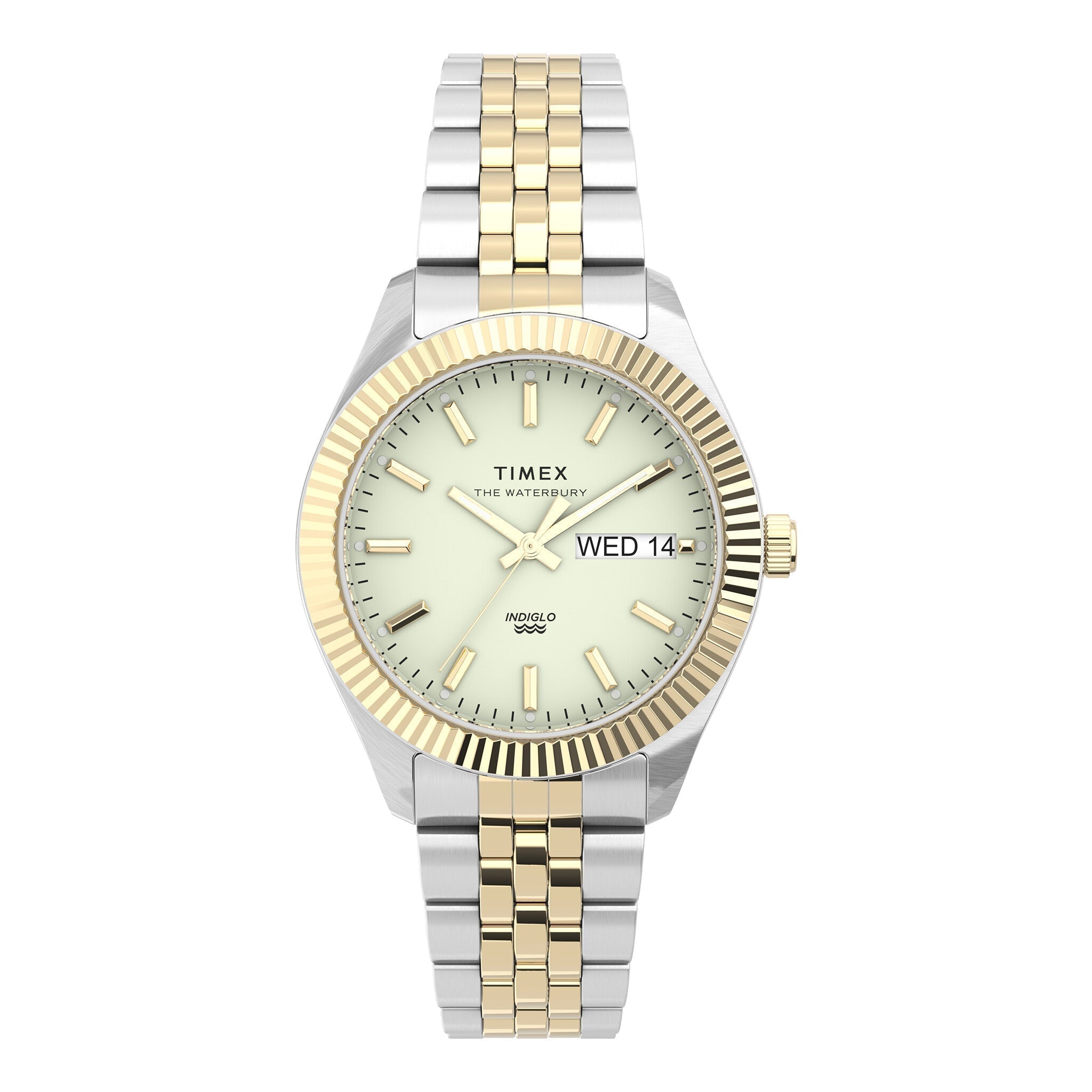 TIMEX Women's Watch with Silver Stainless Steel Case and Silver & Gold Stainless Steel Band