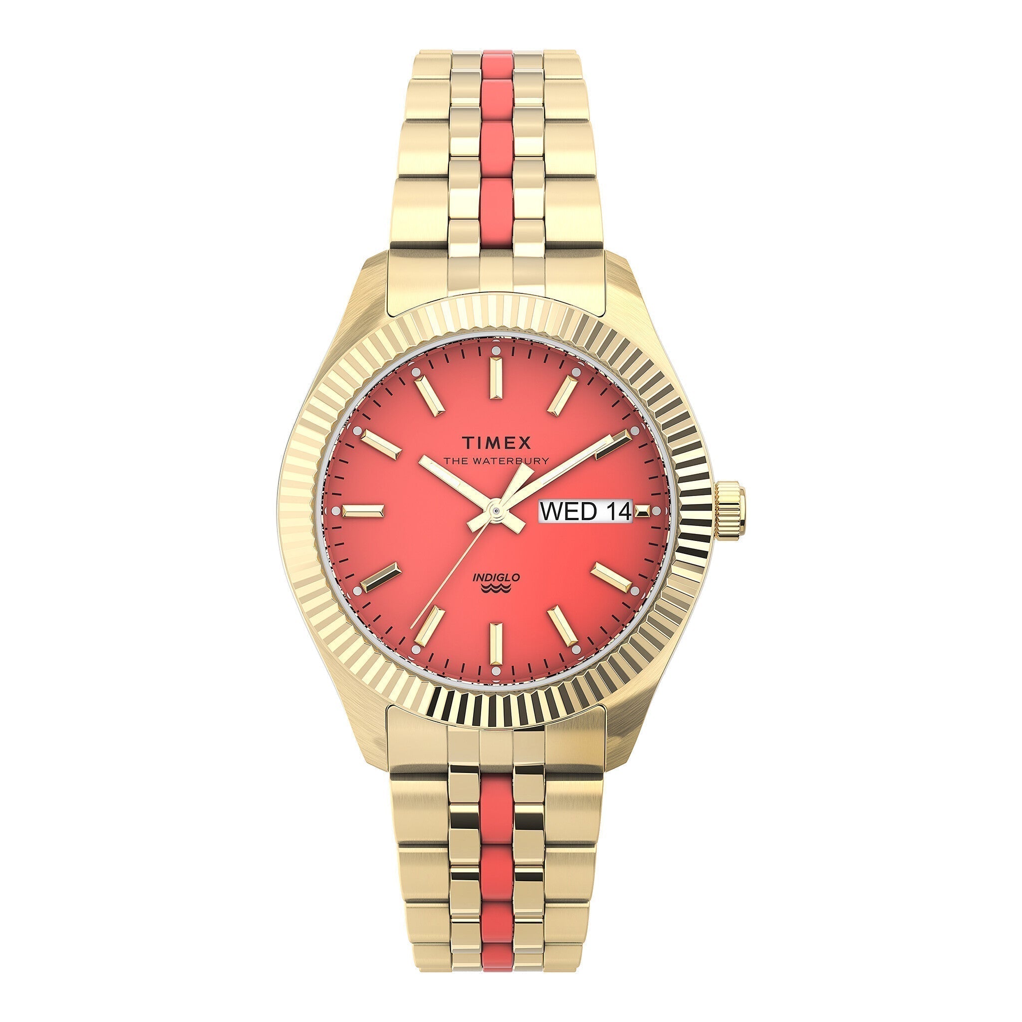 TIMEX Women's Watch with Gold Stainless Steel Case and Gold Stainless Steel Band