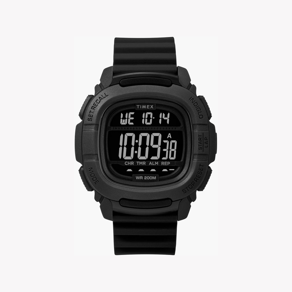 TIMEX Digital Command 47MM Men's Watch - Durable Black Silicone Band & 200M Water Resistance-i-Watch