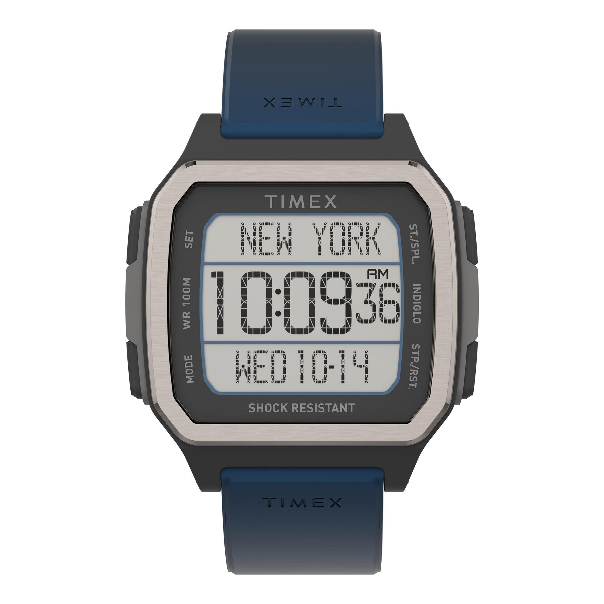 TIMEX Digital Command Urban TW5M28800 - Blue Silicone Men's Watch with INDIGLO Night-Light