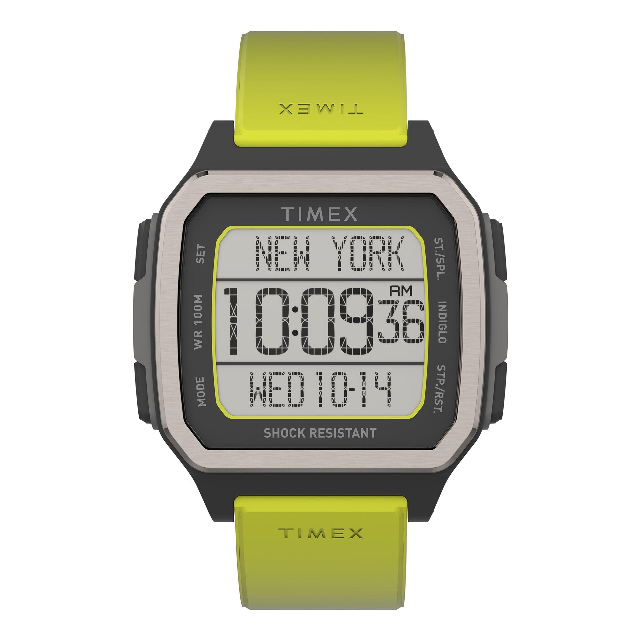 TIMEX DIGITAL COMMAND URBAN - MEN'S GREEN SILICONE & BLACK RESIN TIMEPIECE