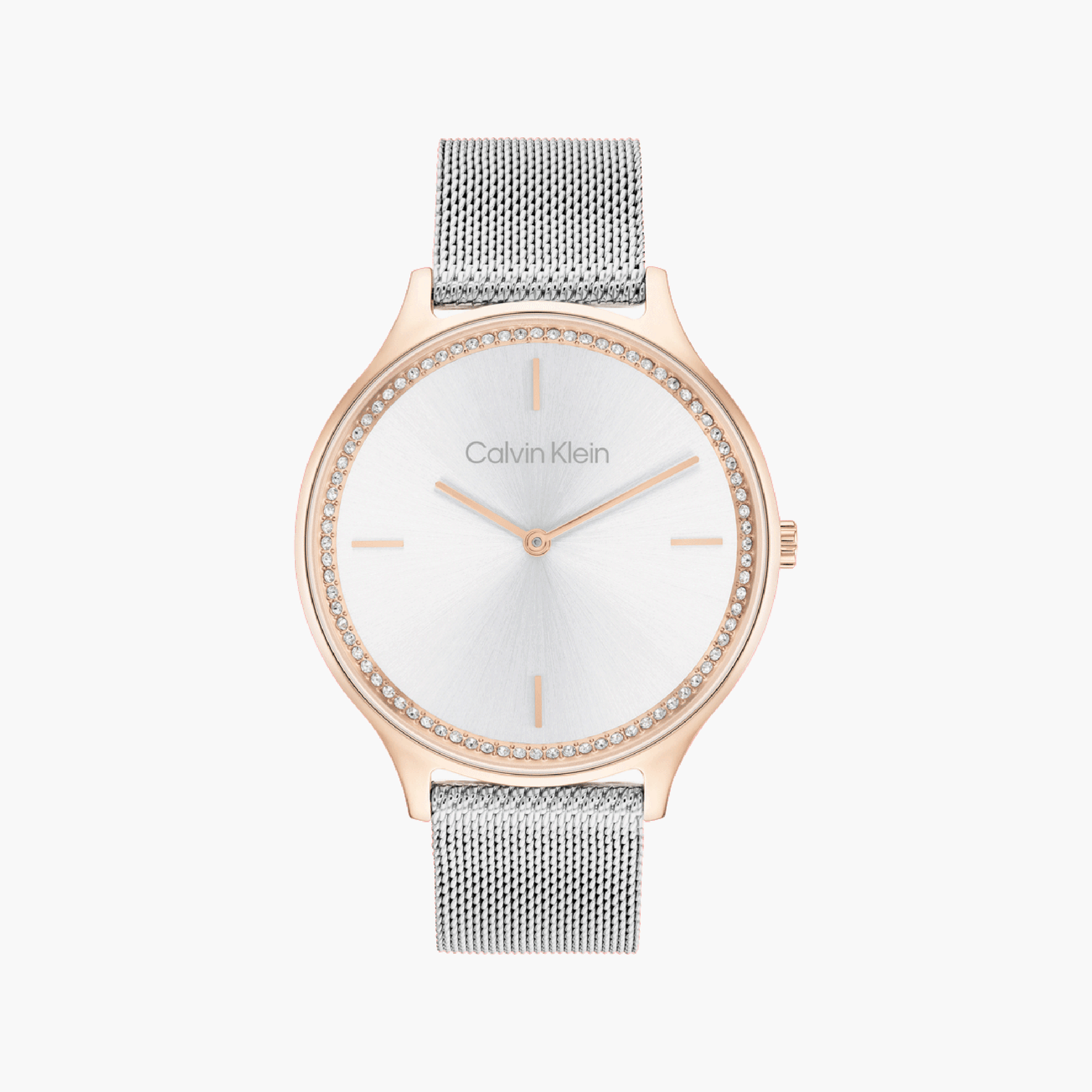 Ck Calvin Klein Women's Rose Gold Watch, Silver Dial | K3m21121g by i-watch