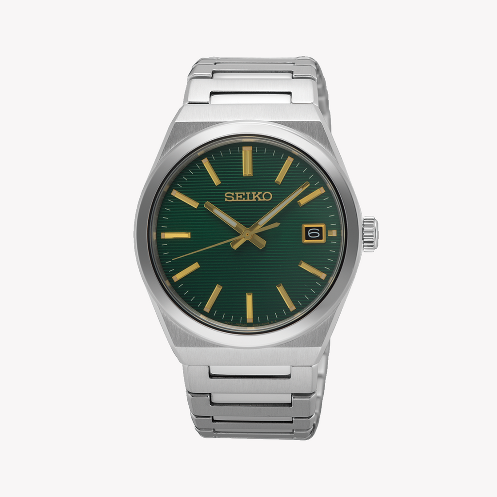 SEIKO Men's Stainless Steel Green Dial Watch | SUR601P1