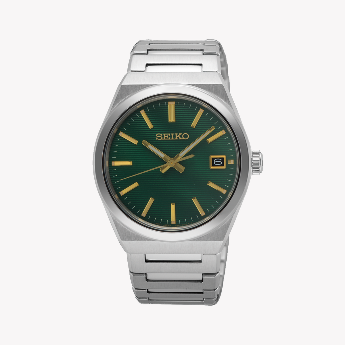 SEIKO Men's Stainless Steel Green Dial Watch | SUR601P1