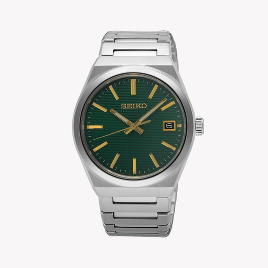 SEIKO Men's Stainless Steel Green Dial Watch | SUR601P1