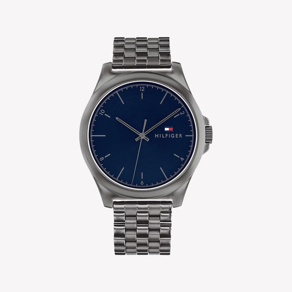 Tommy Hilfiger Men's Grey Stainless Steel Watch, Blue Dial | Th1791464 by i-watch