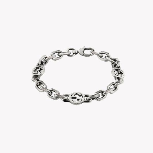 Gucci Interlocking Chain Bracelet with Logo Detail | YBA620798001017