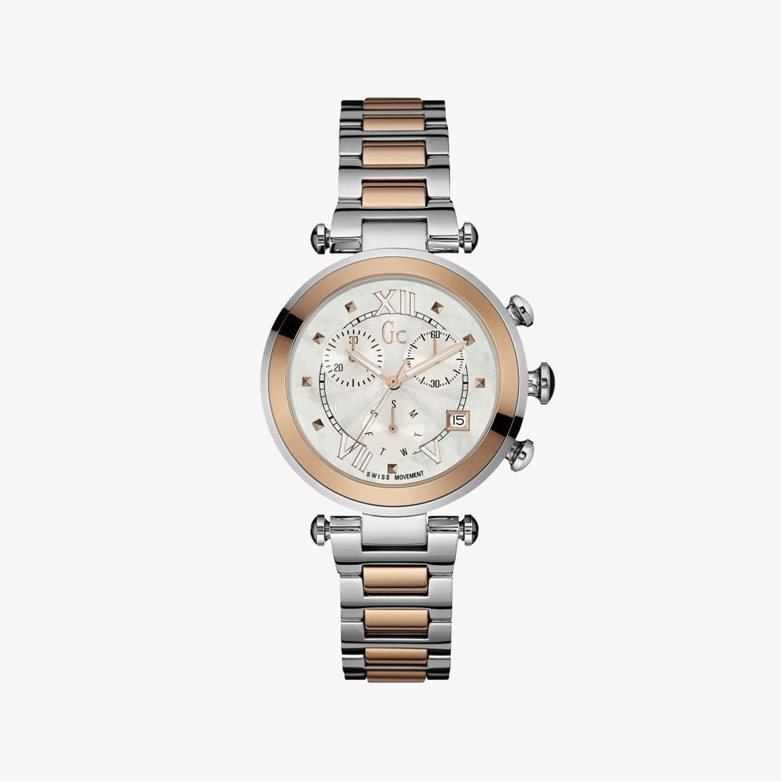 GUESS COLLECTION Women's Stainless Steel Silver/Rose Gold Watch | Y05002M1 by i-watch