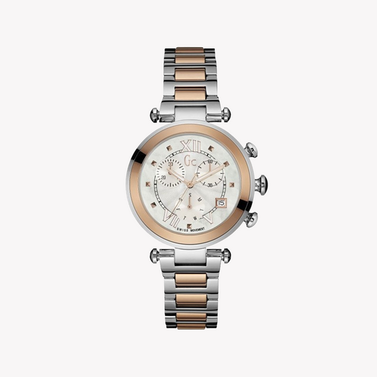 GUESS COLLECTION Women's Stainless Steel Silver/Rose Gold Watch | Y05002M1