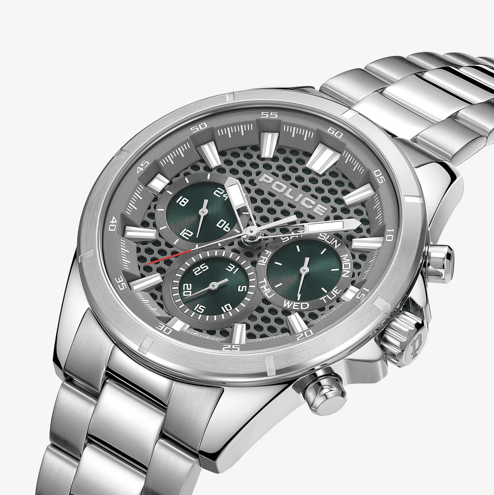 Police Men's Silver Stainless Steel Watch, Silver Dial | Pewgk2204106 by i-watch