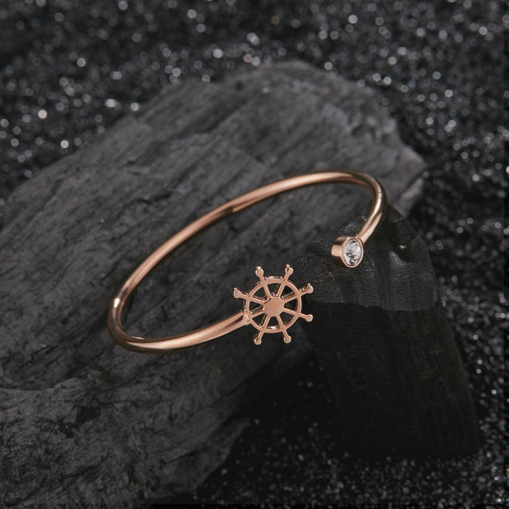 Zink Women's Rose Gold Stainless Steel Bracelet | Zfbg004rgc