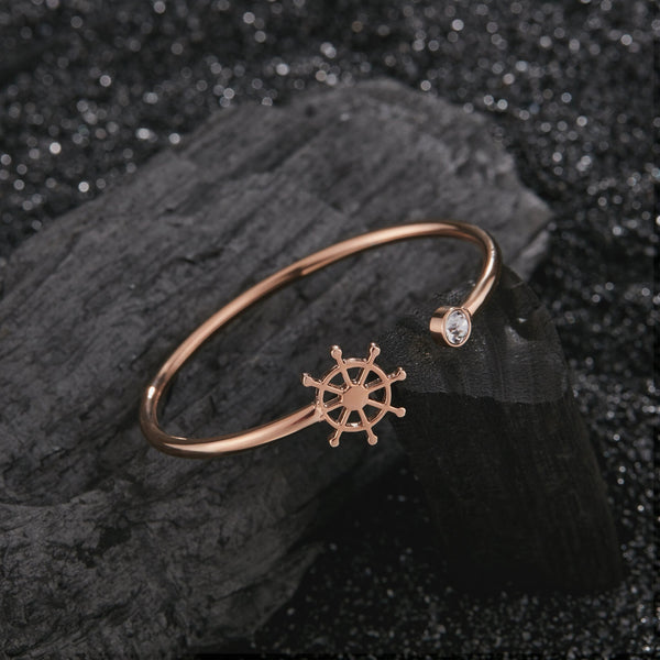 Zink Women's Rose Gold Stainless Steel Bracelet | Zfbg004rgc