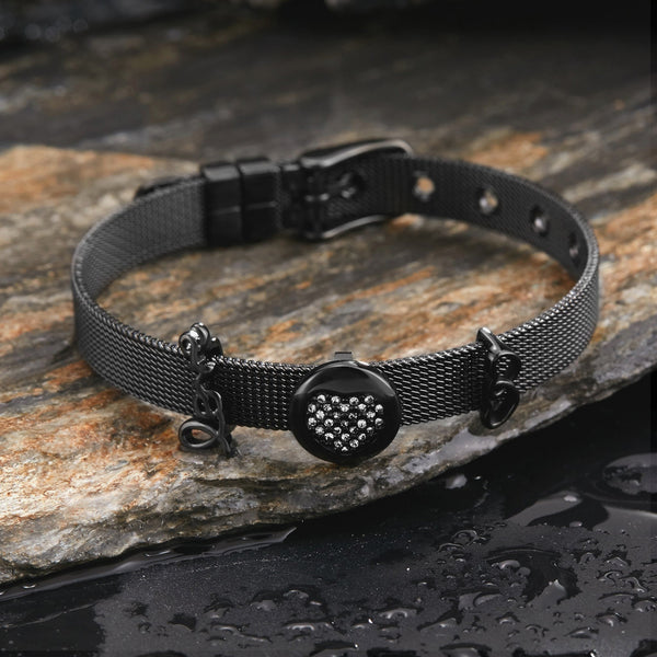 Zink Women's Black Stainless Steel Bracelet | Zfbr001b2