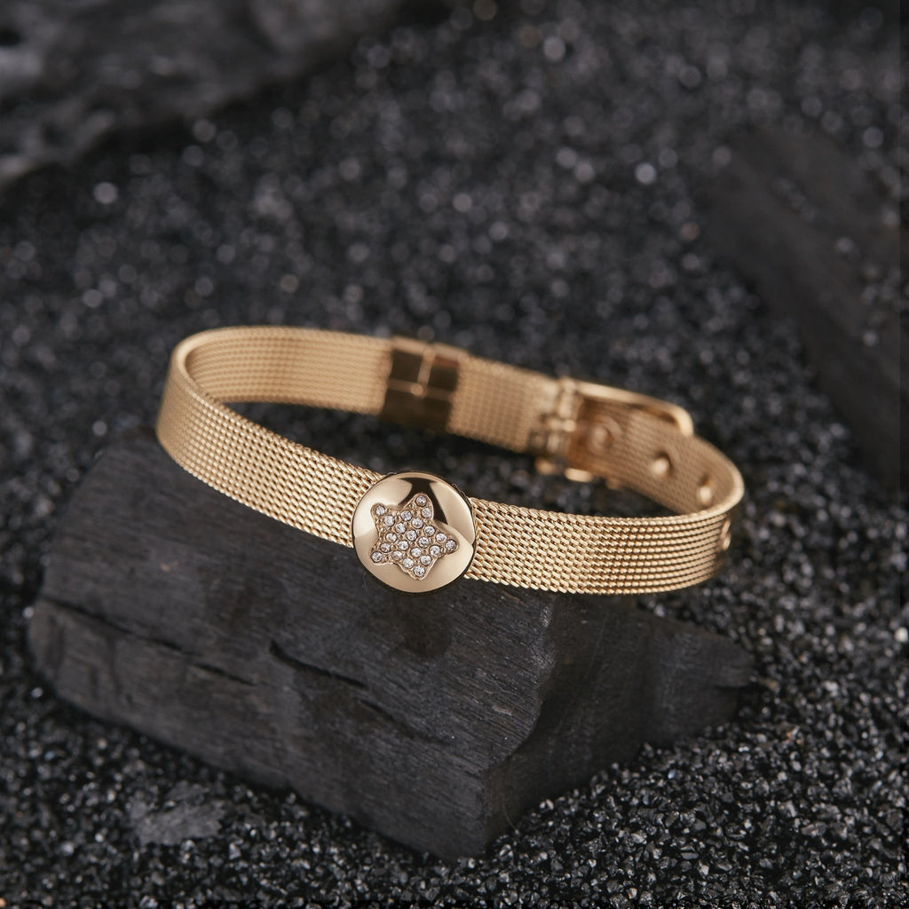 Zink Women's Gold Stainless Steel Bracelet | Zfbr001g8