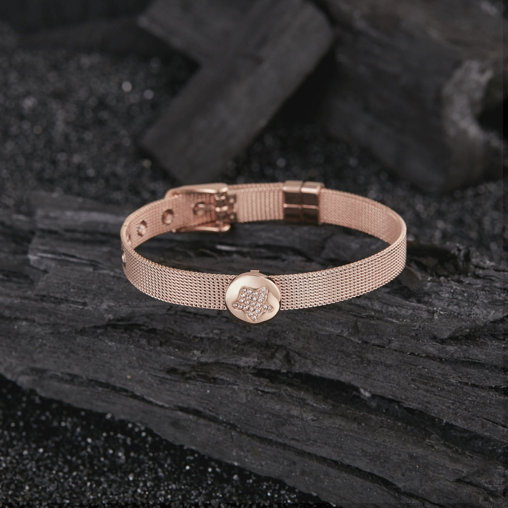 Zink Women's Rose Gold Stainless Steel Bracelet | Zfbr001rg8