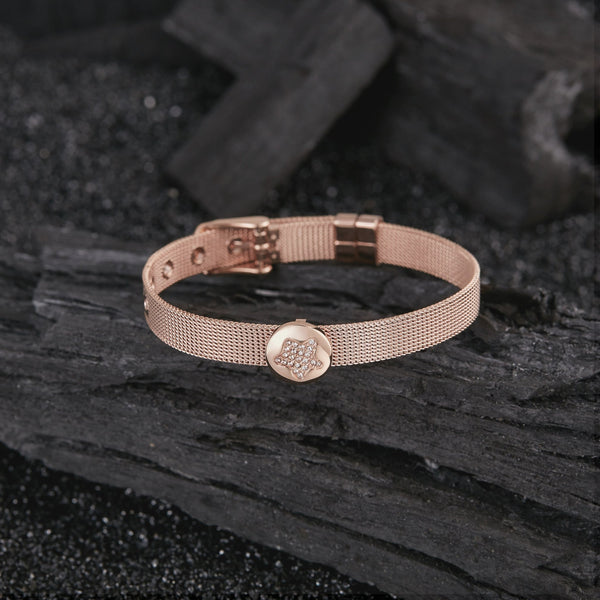 Zink Women's Rose Gold Stainless Steel Bracelet | Zfbr001rg8