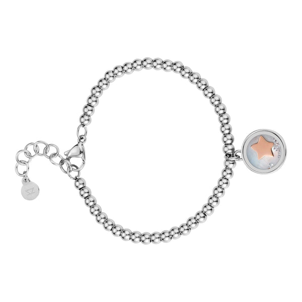 Zink Women's Stainless Steel Bracelet, Silver With Star Charm | Zk-Br-001 by i-watch