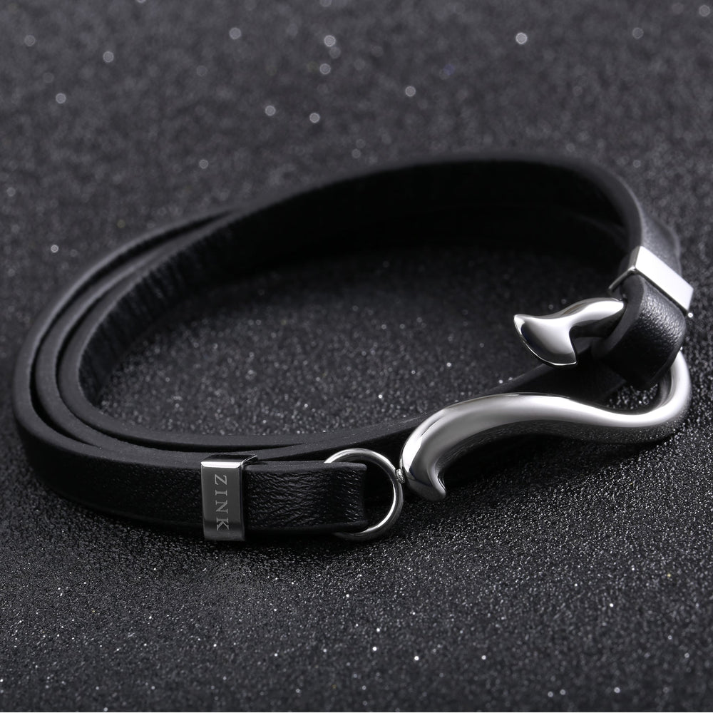 Zink Men's Black & Silver Stainless Steel Bracelet | Zjbc026lpb