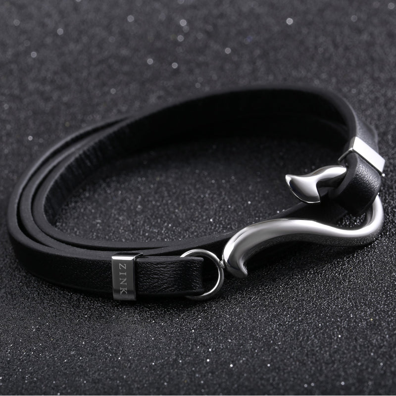 Zink Men's Black & Silver Stainless Steel Bracelet | Zjbc026lpb