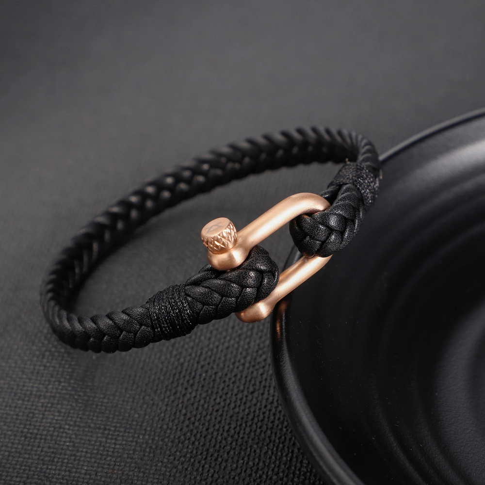 Zink Men's Black & Rose Gold Bracelet | Zjbc044rg by i-watch