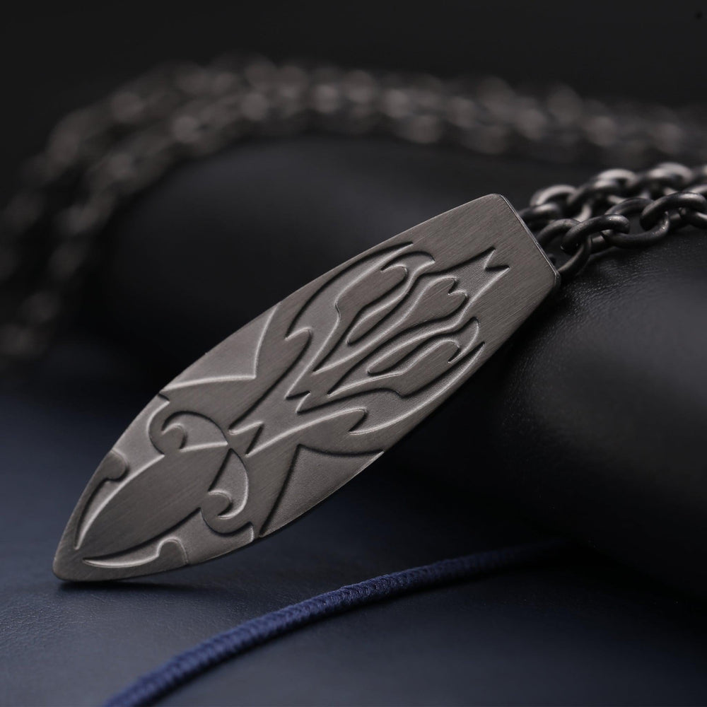 Zink Men's Black Stainless Steel Necklace | Zjpd011gn by i-watch