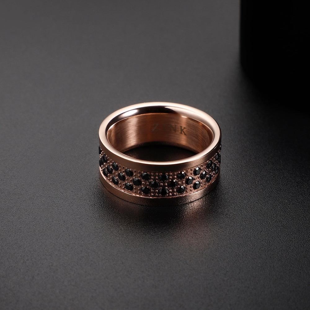 Zink Men's Rose Gold Stainless Steel Ring | Zjrg024spig
