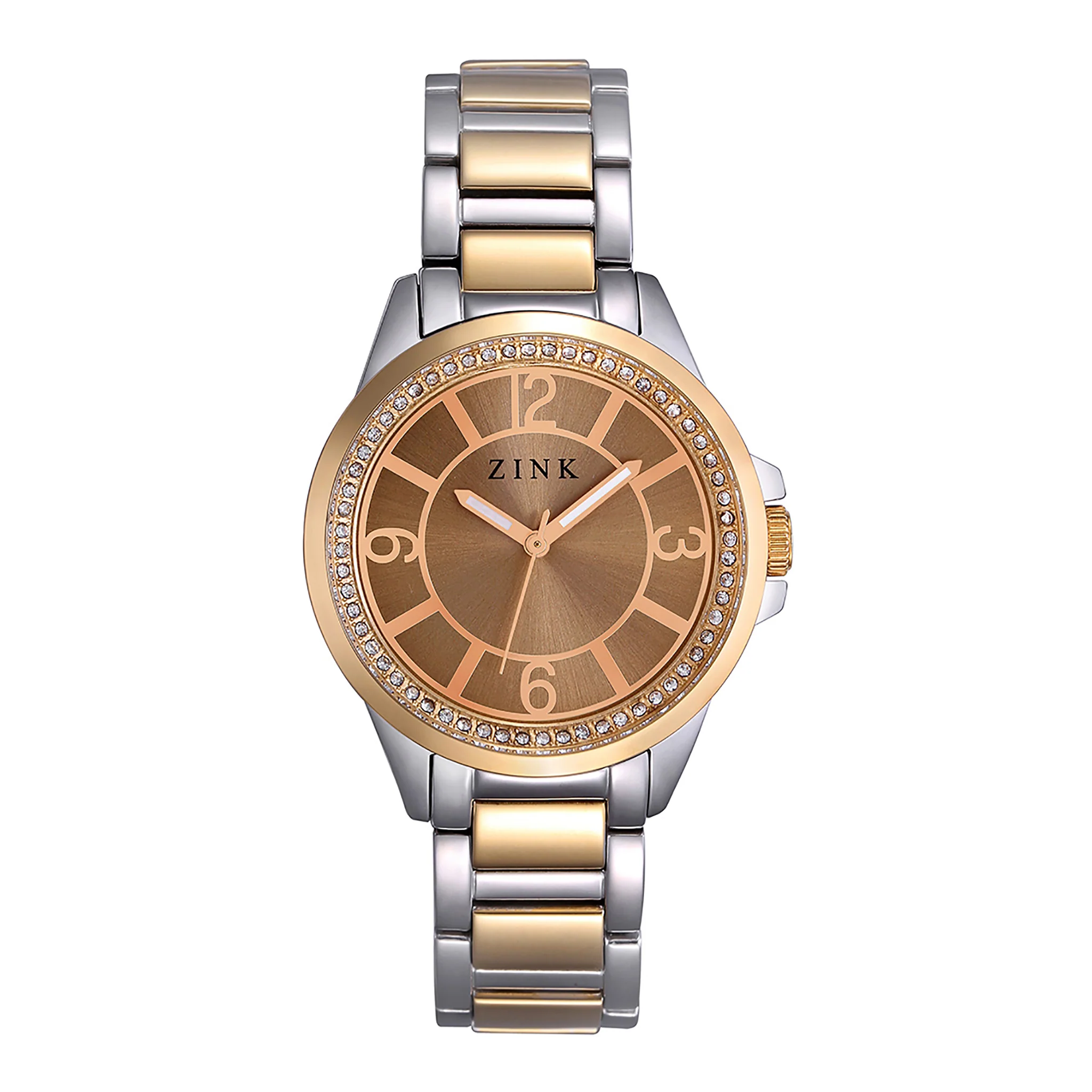 ZINK Women's Watch with Silver & Gold Stainless Steel Case and Silver & Gold Stainless Steel Band