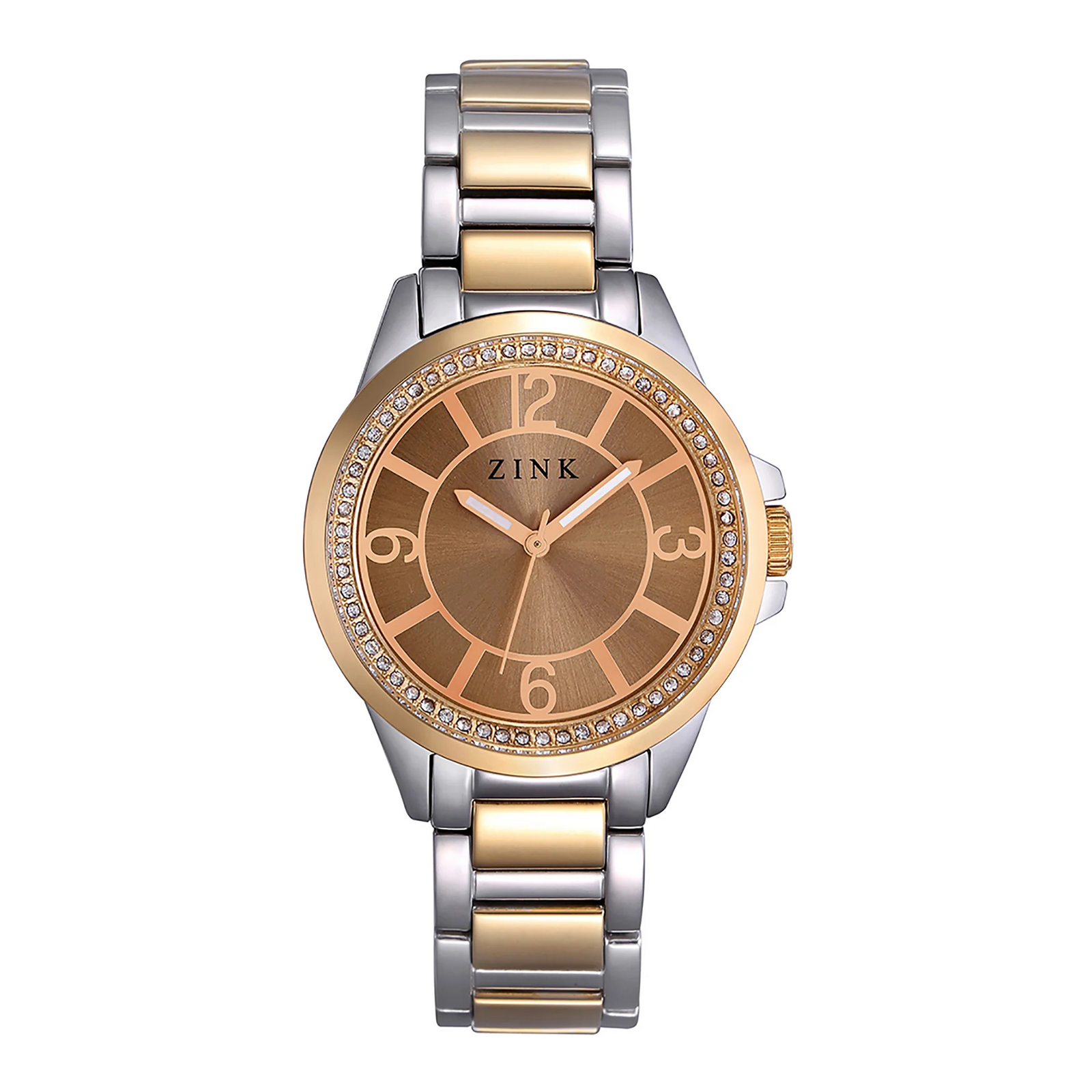 Zink Women's Watch With Silver & Gold Stainless Steel Case And Silver & Gold Stainless Steel Band by i-watch