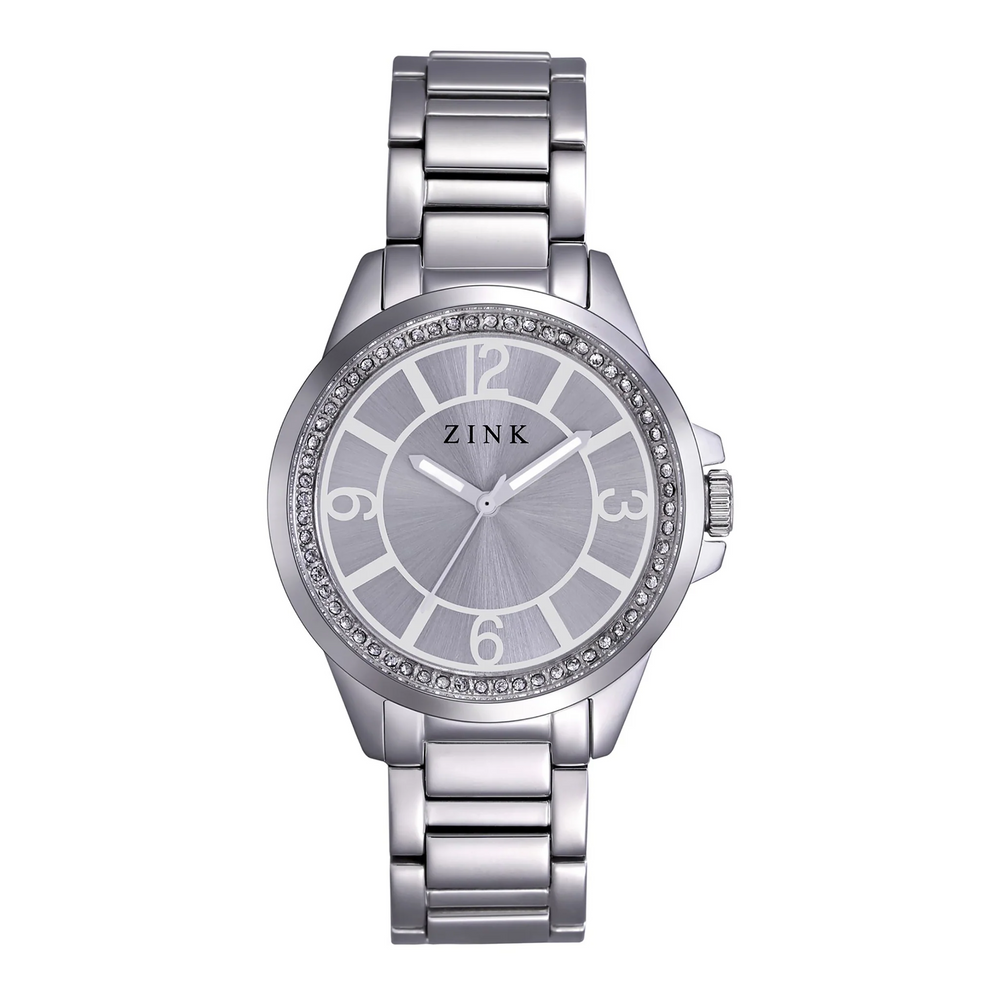 Zink Women's Watch With Silver Stainless Steel Case And Silver Stainless Steel Band by i-watch