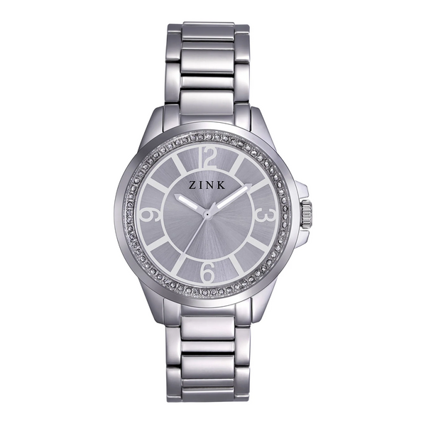 Zink Women's Watch With Silver Stainless Steel Case And Silver Stainless Steel Band by i-watch